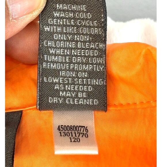 Additions by Chico's Women's Orange Short Sleeve Snap Button Up Shirt 1/Medium - Picture 6 of 9